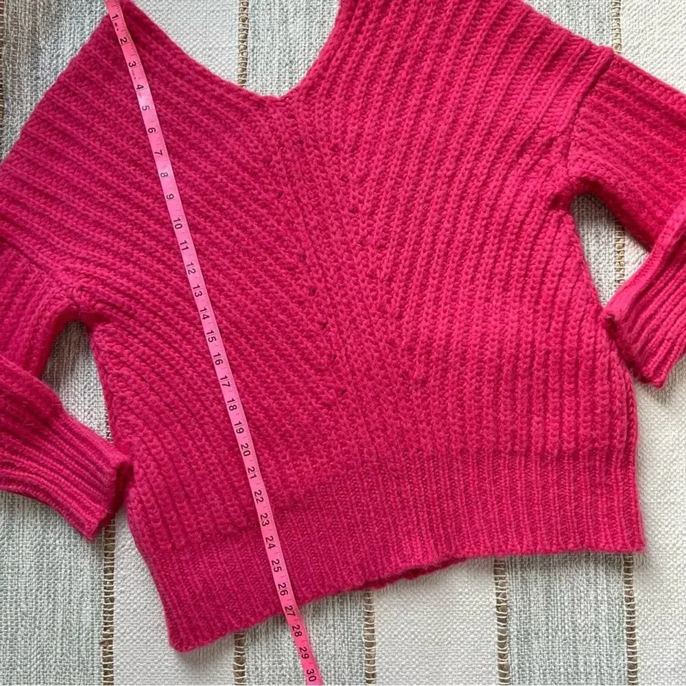 Cuyana Pinm Wool Alpaca Blend V-Neck Chunky Knit Slouchy Sweater Women’s XS / S - Picture 5 of 8